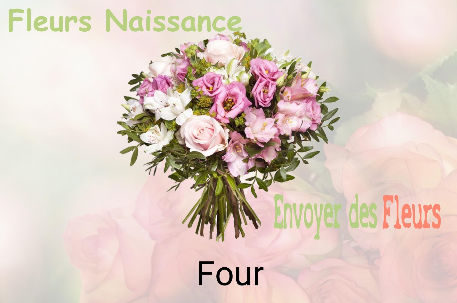Bouquet de fleurs de naissance livré à Four